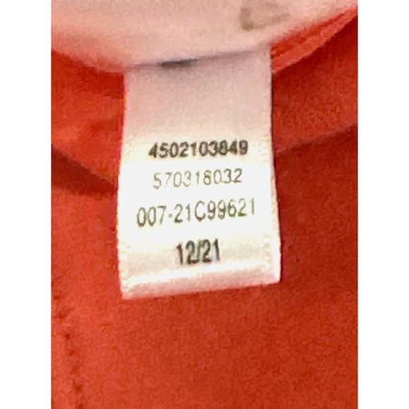 Chicos The Ultimate Tee Long Sleeve Orange Blouse Size 3 - Picture 8 of 9